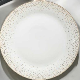 Assiette  plate jeanne or d27cm