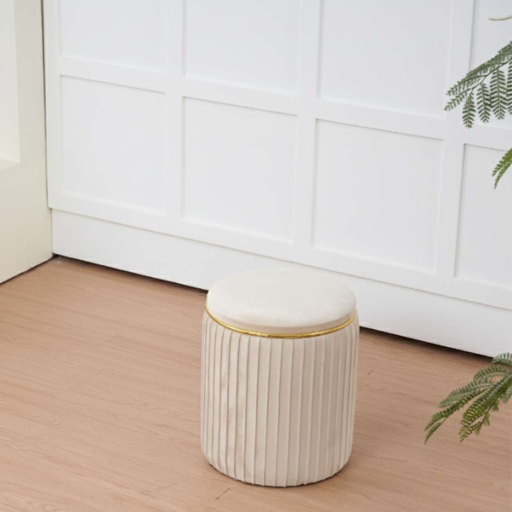 Petit pouf "Magalie" biscuit