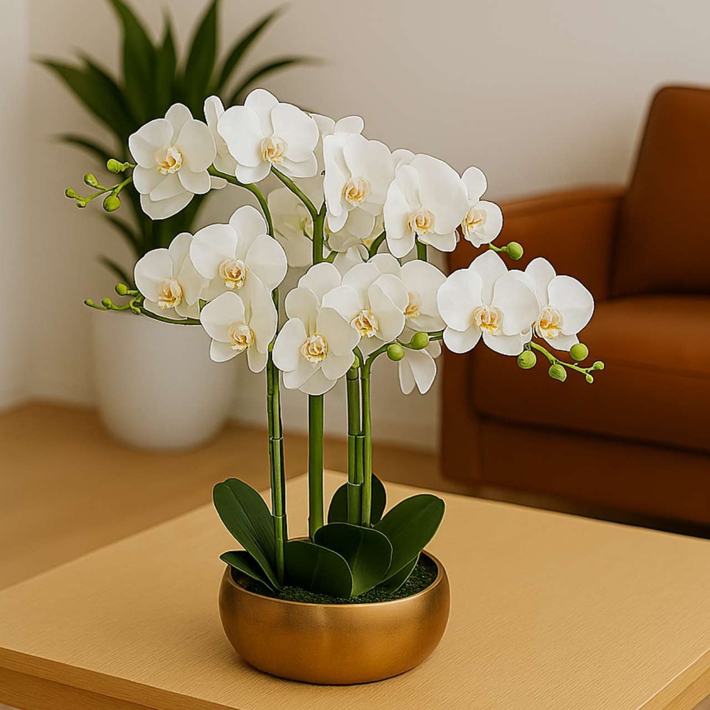 Orchidée pot doré SANAE H65