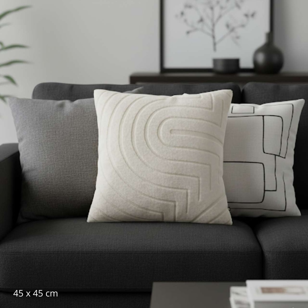 Coussin four jacq arka ivoire 45x45