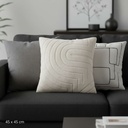 Coussin four jacq arka ivoire 45x45