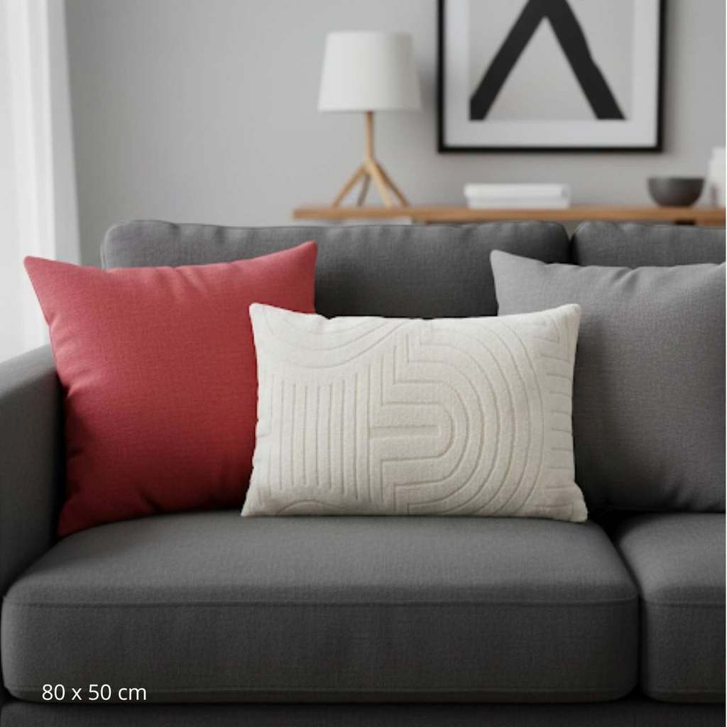 Coussin jacq arka ivoire 50x80cm