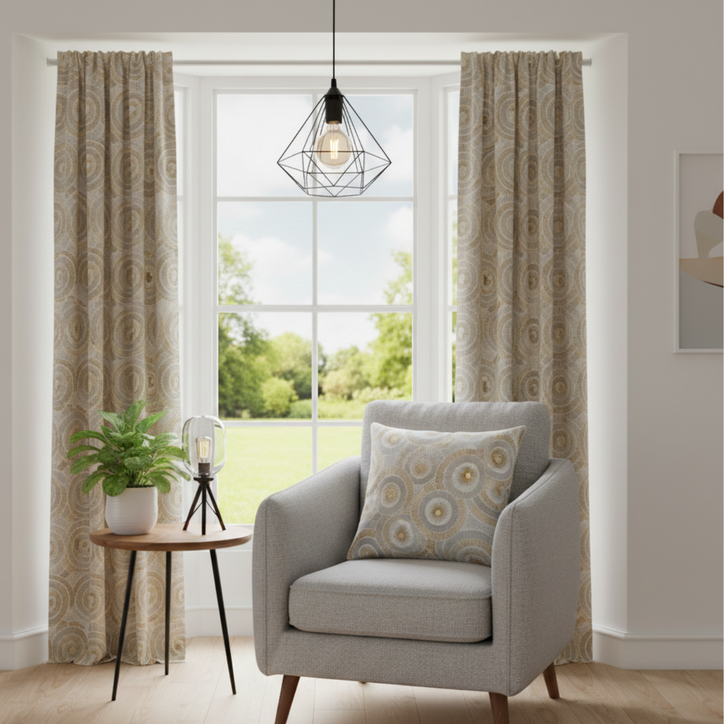 Housse de coussin +encart 40 x 40 cm coton imprime or eclipse des. place