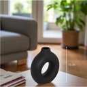 Vase crmq orga ziva h15 cercle noir