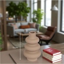 Vase crmq orga ziva h15 vague beige