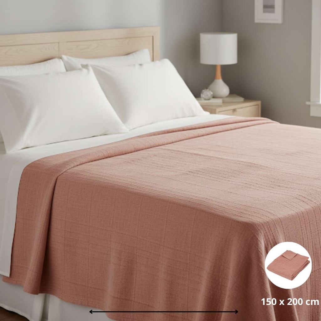 Jete lit polyco 150x200 terracotta