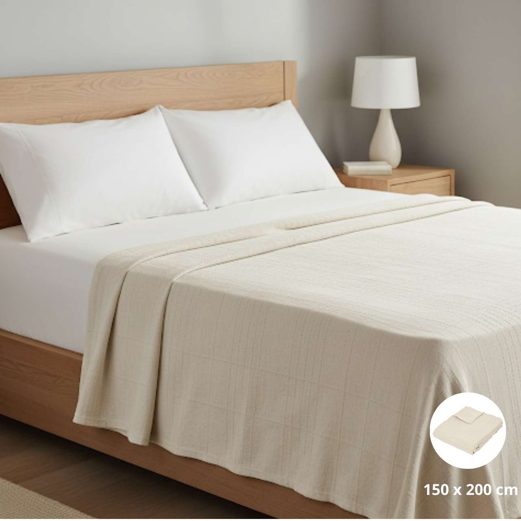 Jete lit polyco 150x200 ivoire