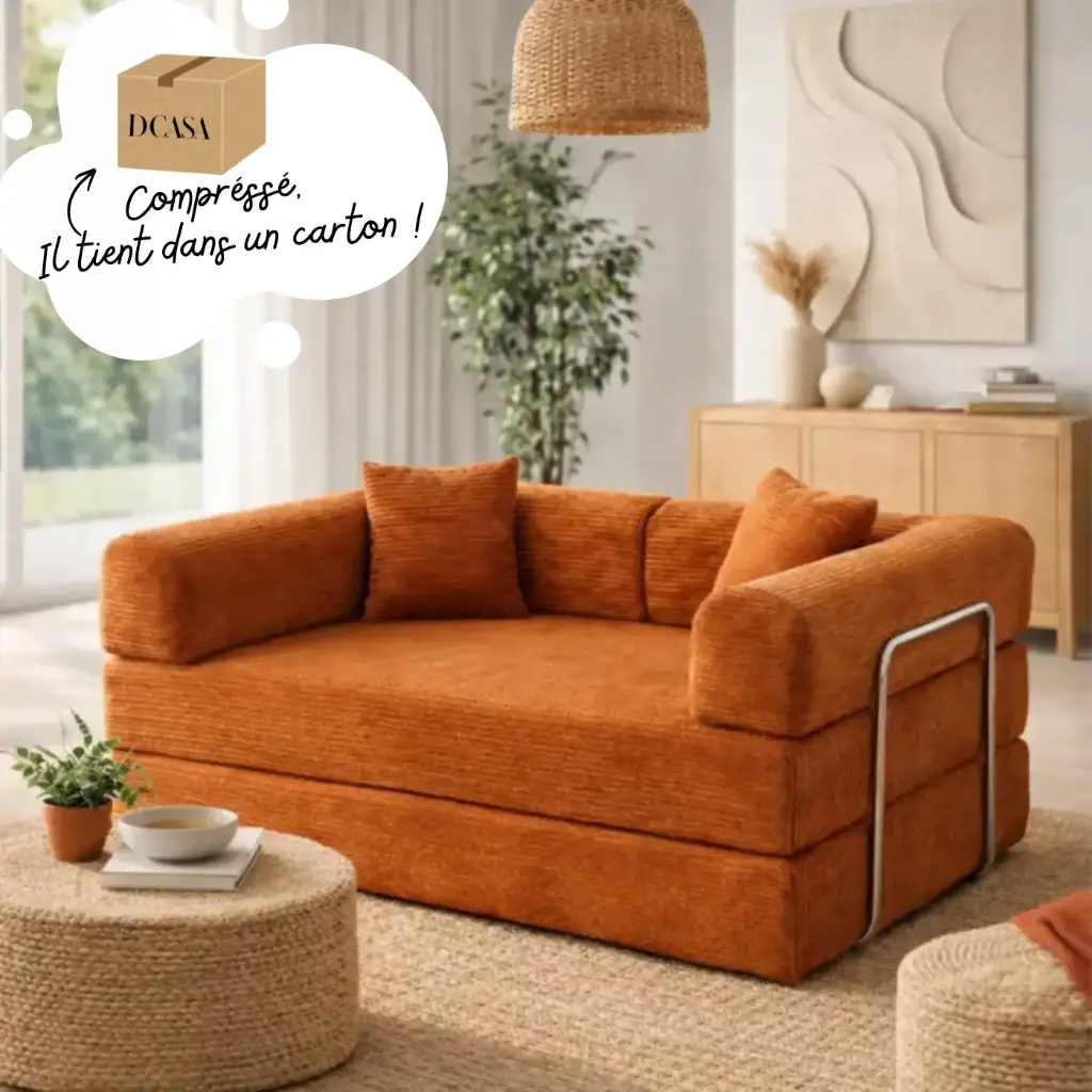 Canapé Compressé "Oleg" tomette 