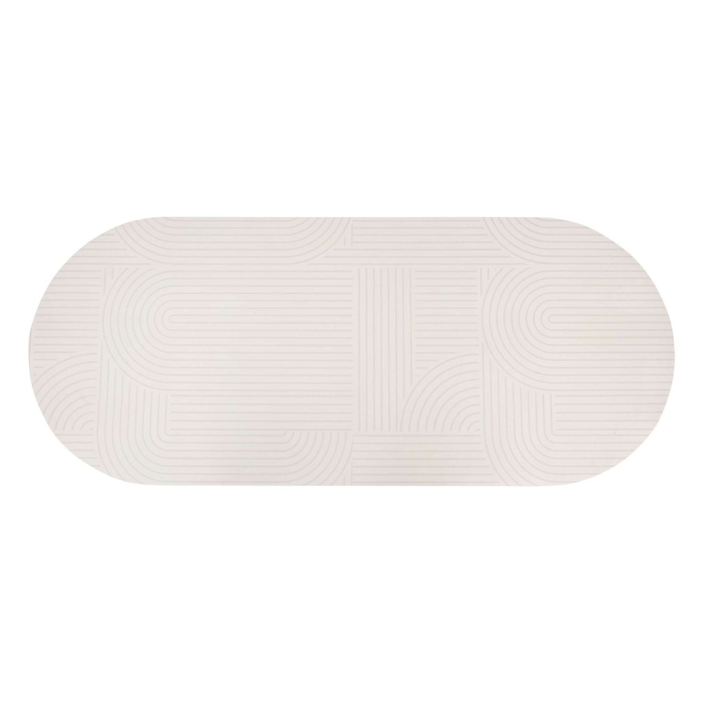 Tapis diatomée 50x120 rond arche blanc  