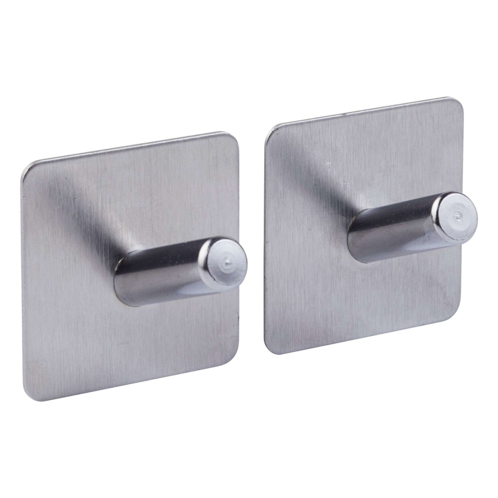 Lot de 2 patères métal STIKY noir  