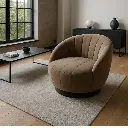 Fauteuil "Clinton" brun