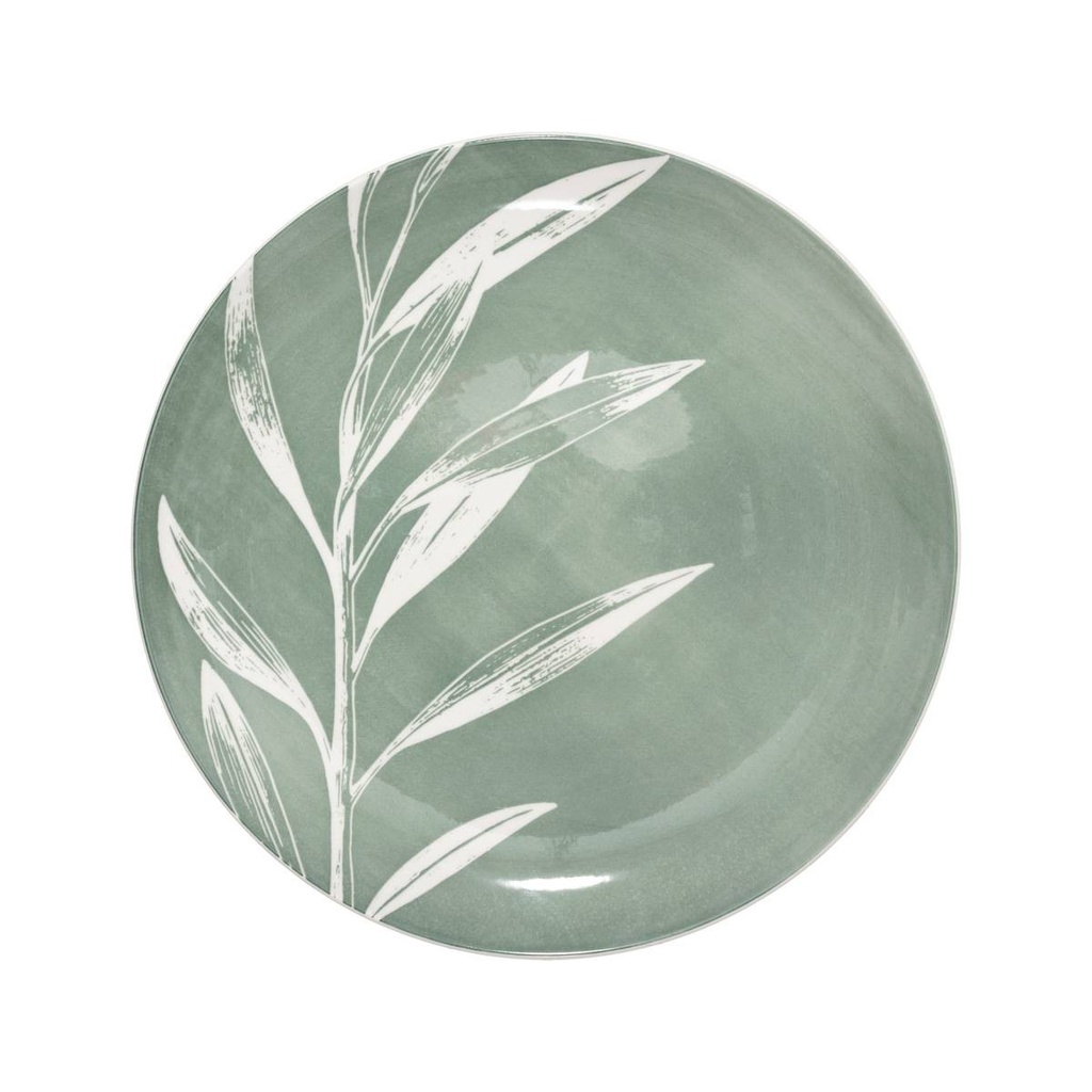 Assiette  plate green h vert 26cm
