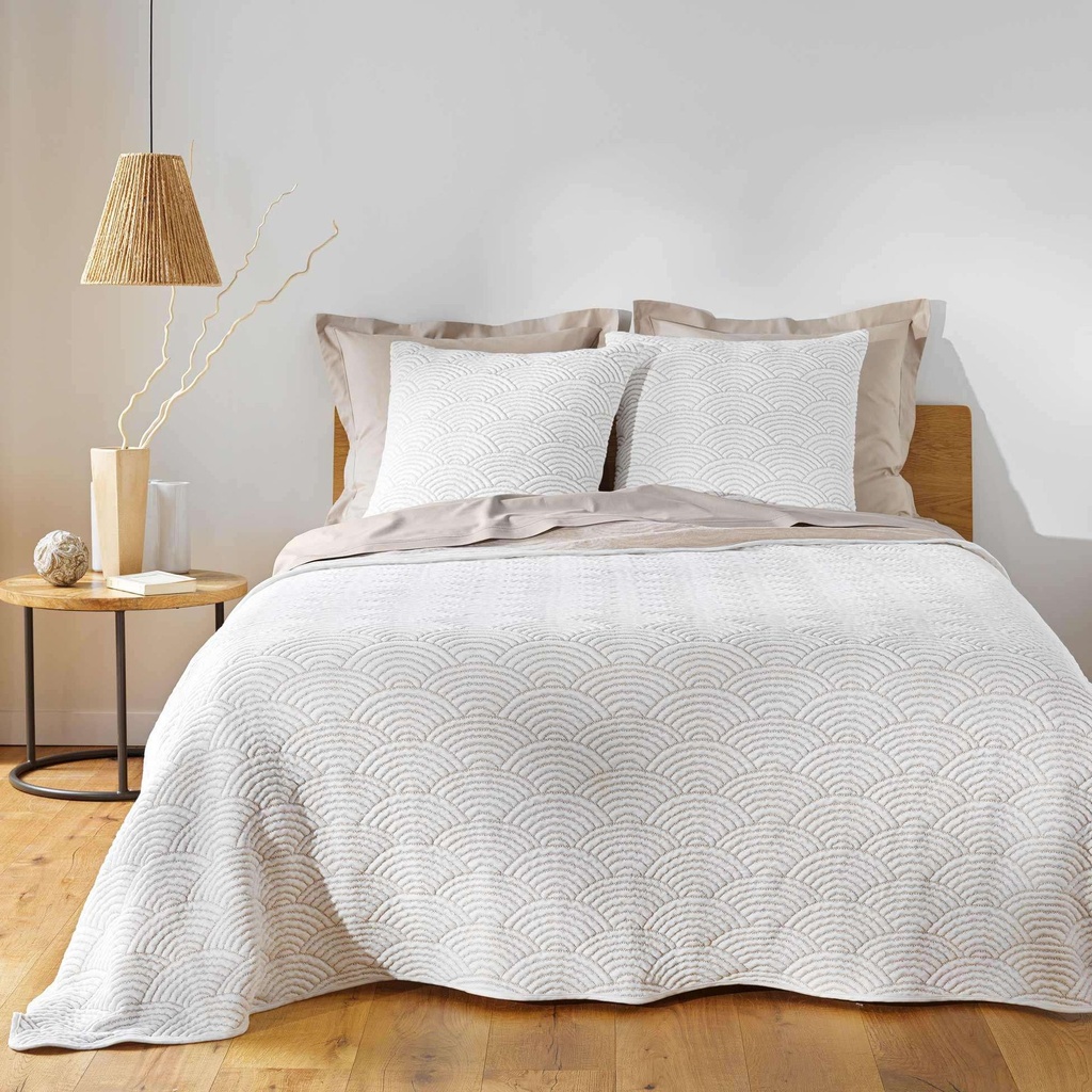 Couvre lit 2p mat.+2 hc 60x60 240 x 260 cm jersey/microfibre cassandra