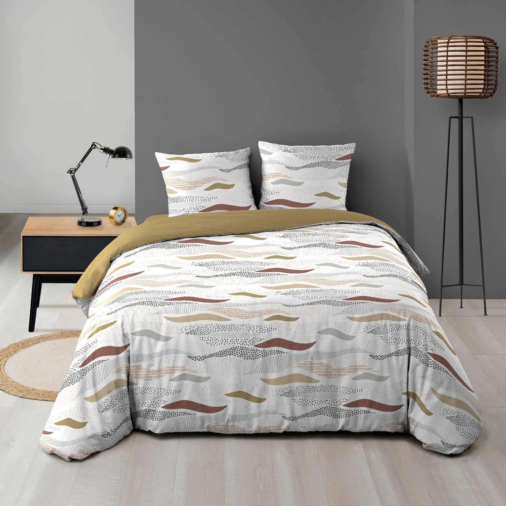 Parure 3 p. 240 x 220 cm microfibre imprimee allover zenith