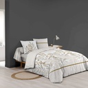 Parure couette 6 p. 240 x 220 cm imprime 42 fils allover raoni