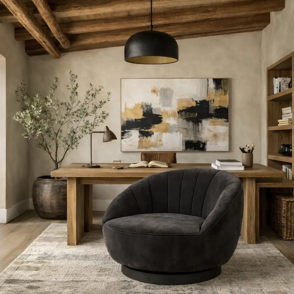 Fauteuil "Clinton" Noir