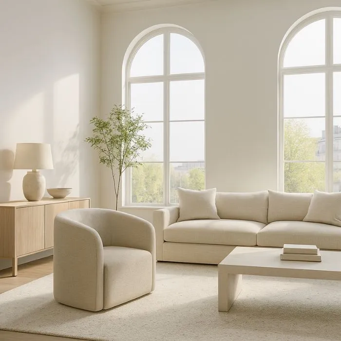 Fauteuil "Maxime" lin pivotant