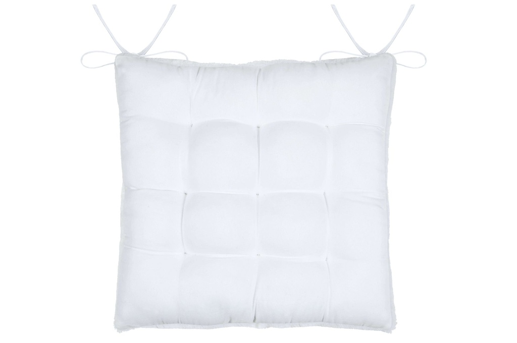 Galette de chaise asgard blanc 40x40x5