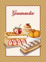 Torchon gateau multicolore 50x70