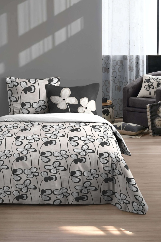 Parure housse de couette tilda gris 240x220