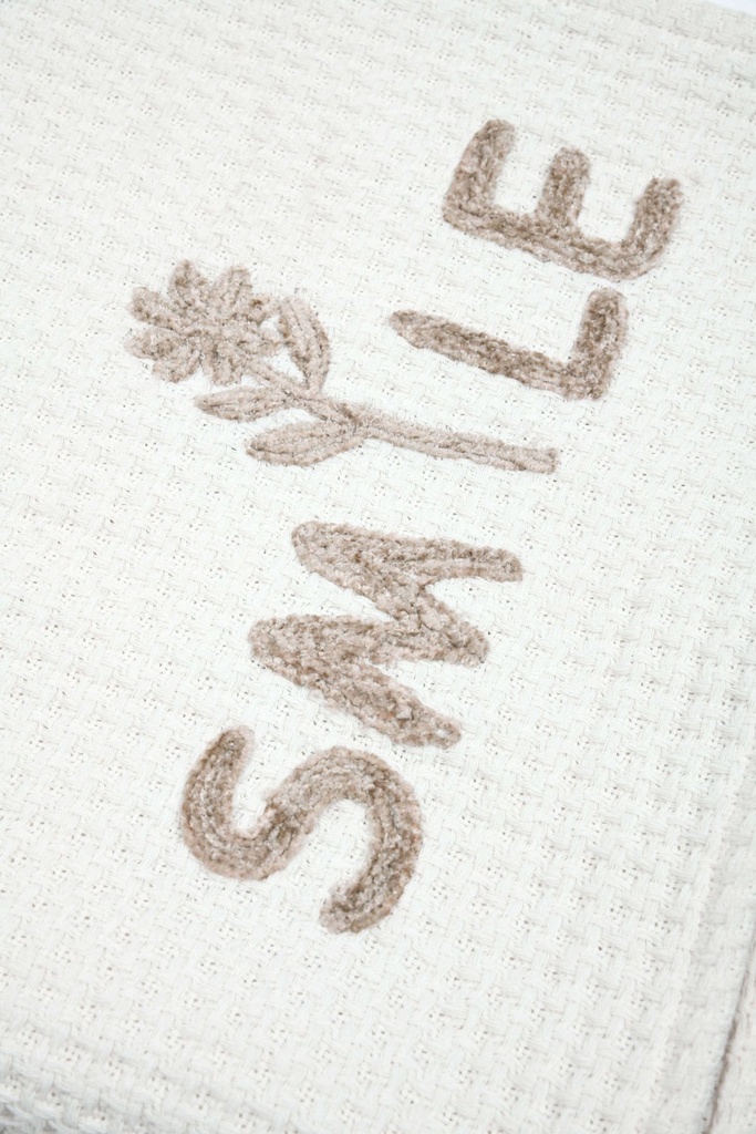 Plaid ombrage blanc 125x150