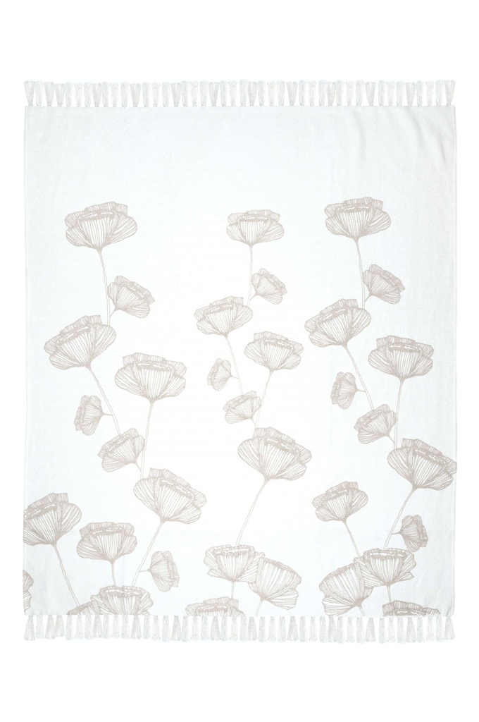 Plaid oriana naturel 125x150