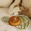 10 Serviettes Montgolfière Papier Taupe et Vert Amande 20x30cm  - 3 Plis