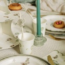 6 Gobelets Dans les Nuages Carton Taupe et Vert Amande 255ml