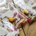 10 Sachets Alimentaires Dans les Nuages Fermeture Adhésive Transparent, Taupe et Vert Amande 8,7x16cm