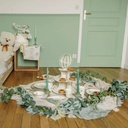 Présentoir Dans les Nuages Carton Crème et Vert Amande 44cm 3 Étages