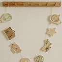 Guirlande Dans les Nuages Papier Crème et Vert Amande 14cmx1,5m