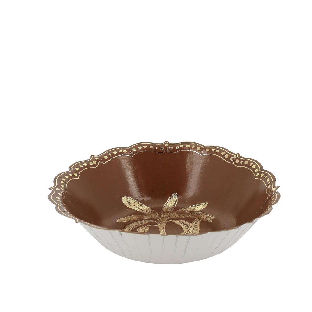 8 Bols Parfum d'Orient Carton Chocolat et Or Ø13,5cm