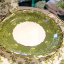 8 Petites Assiettes Botanica Verde Carton Crème, Pistache et Or Ø18cm