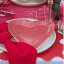 16 Serviettes "mOre amOr, per favOre" Lovely Time Papier Rouge et Or 32x32cm - 3 Plis