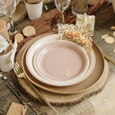 6 Petites Assiettes Bi-Color Carton Camel et Crème Ø18cm