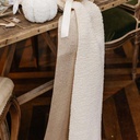 Chemin de Table Effet Jute Liseré Or 28cmx3m