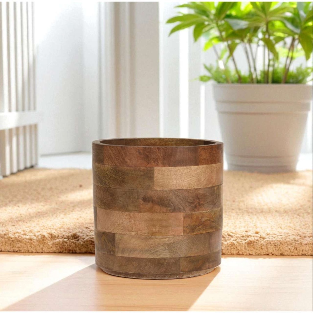 Cache-pot en bois manguier 