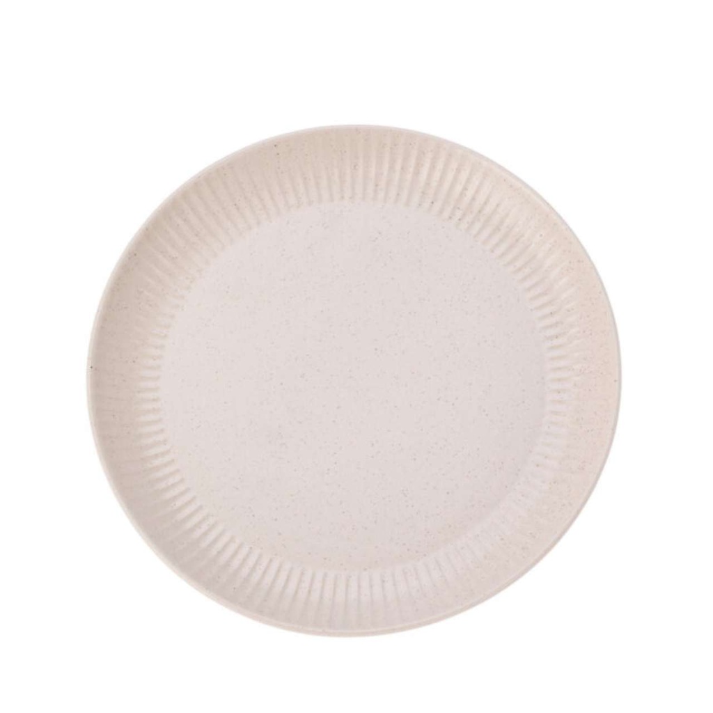 Assiette en grès rosé d22cm