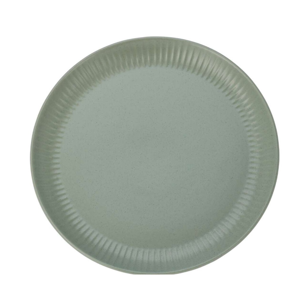 Assiette en grès d27cm vert
