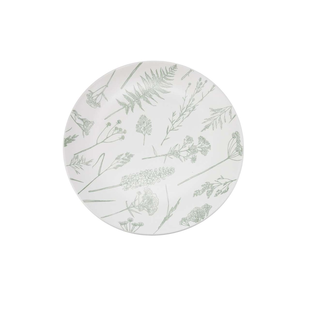Assiette Ø27 cm grès vert