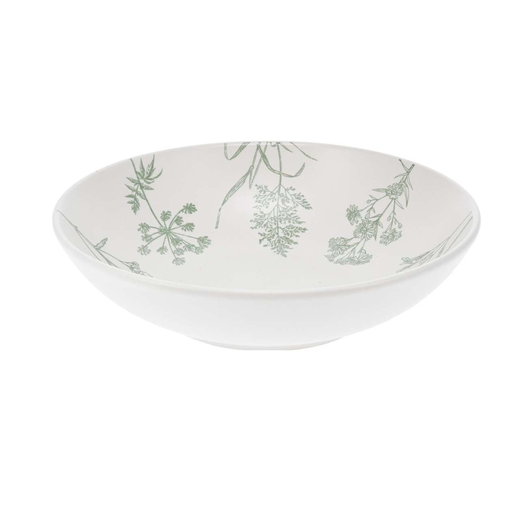 Assiette profonde en grès vert