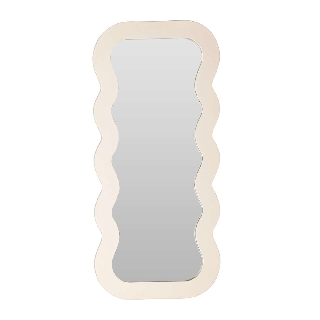 Miroir forme vague lin 37x80cm