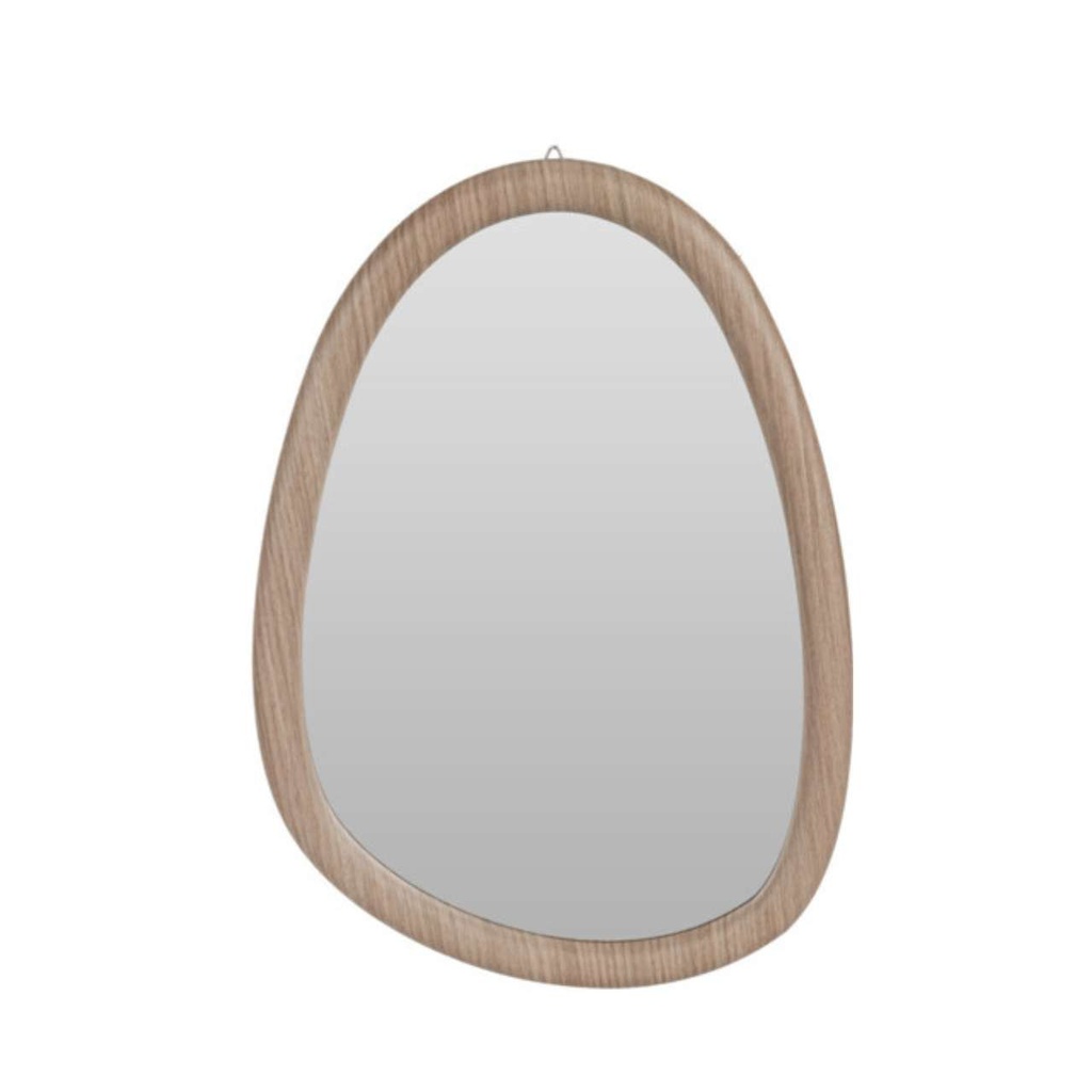 Miroir contour bois 40 cm modèle 2