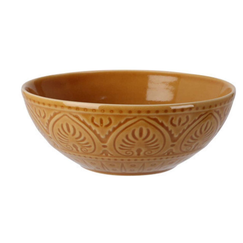 Bol faience 650ml 15x6cm marron