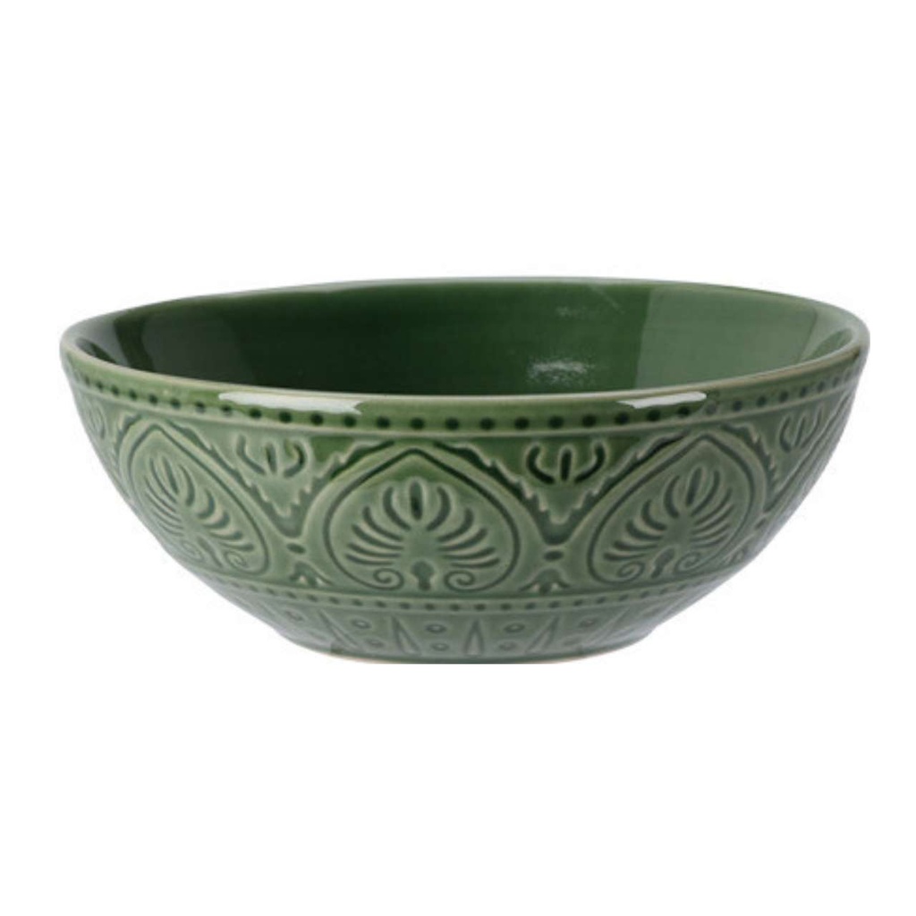 Bol faience 650ml 15x6cm vert
