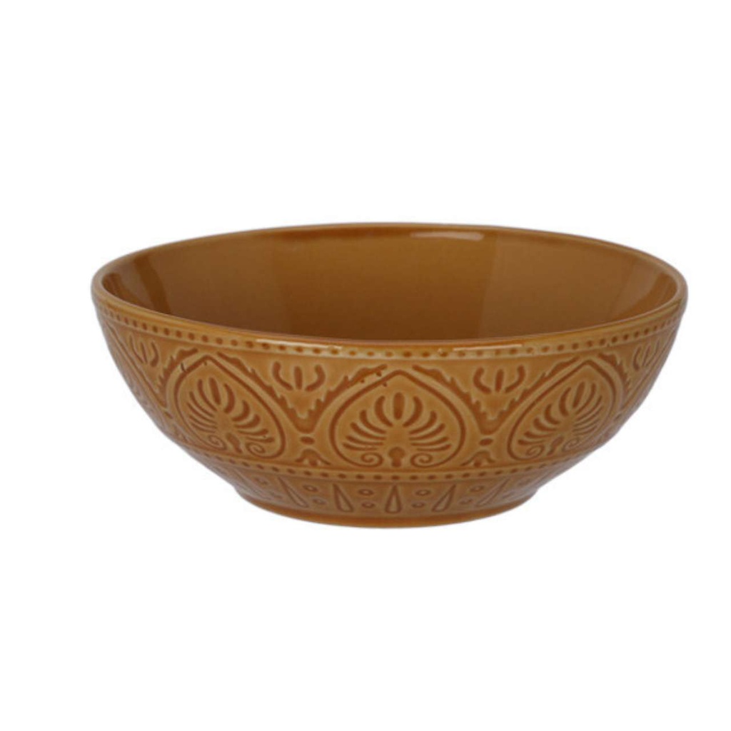 Coupe faience 19x9 cm marron