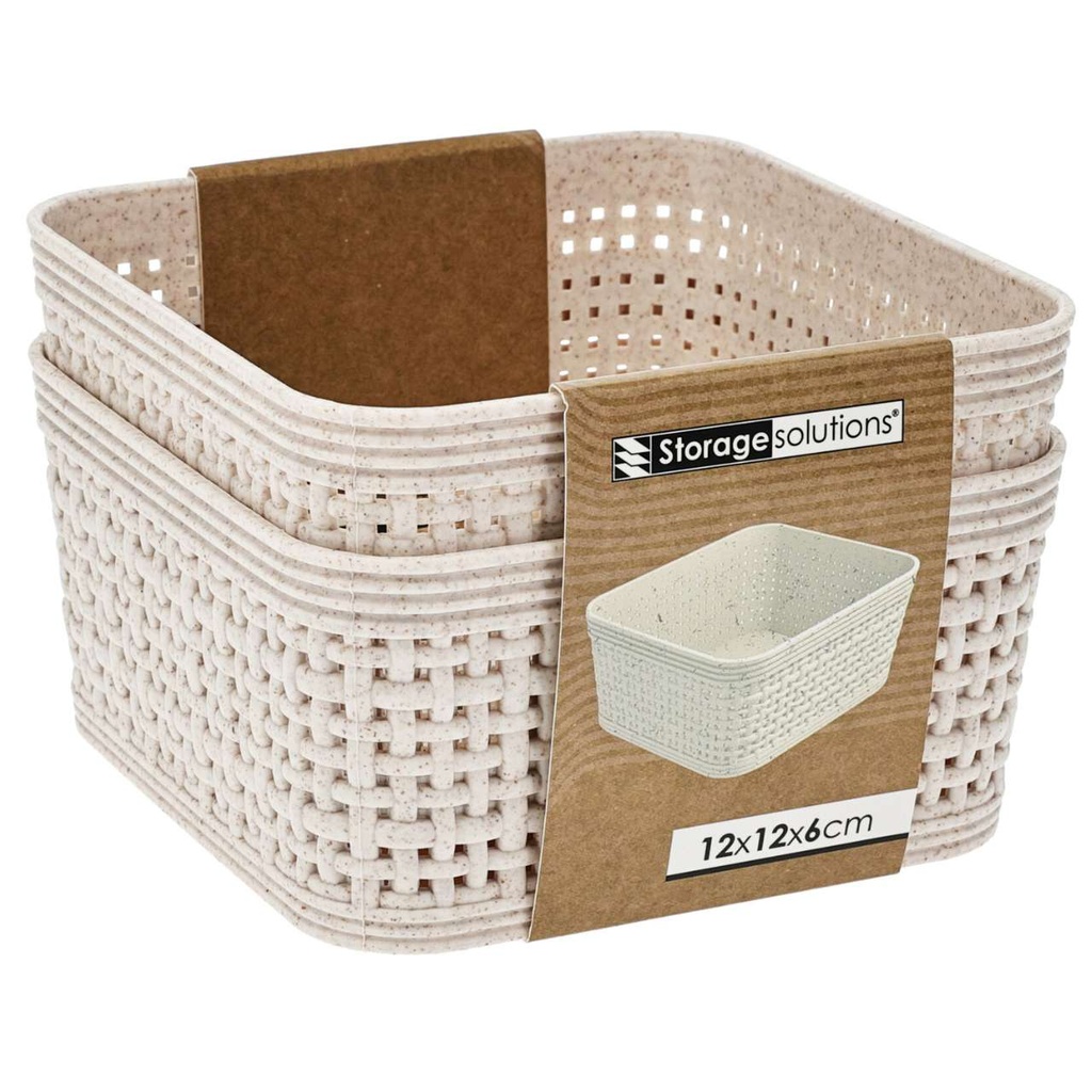 Panier pp s/2 12x12x6cm beige