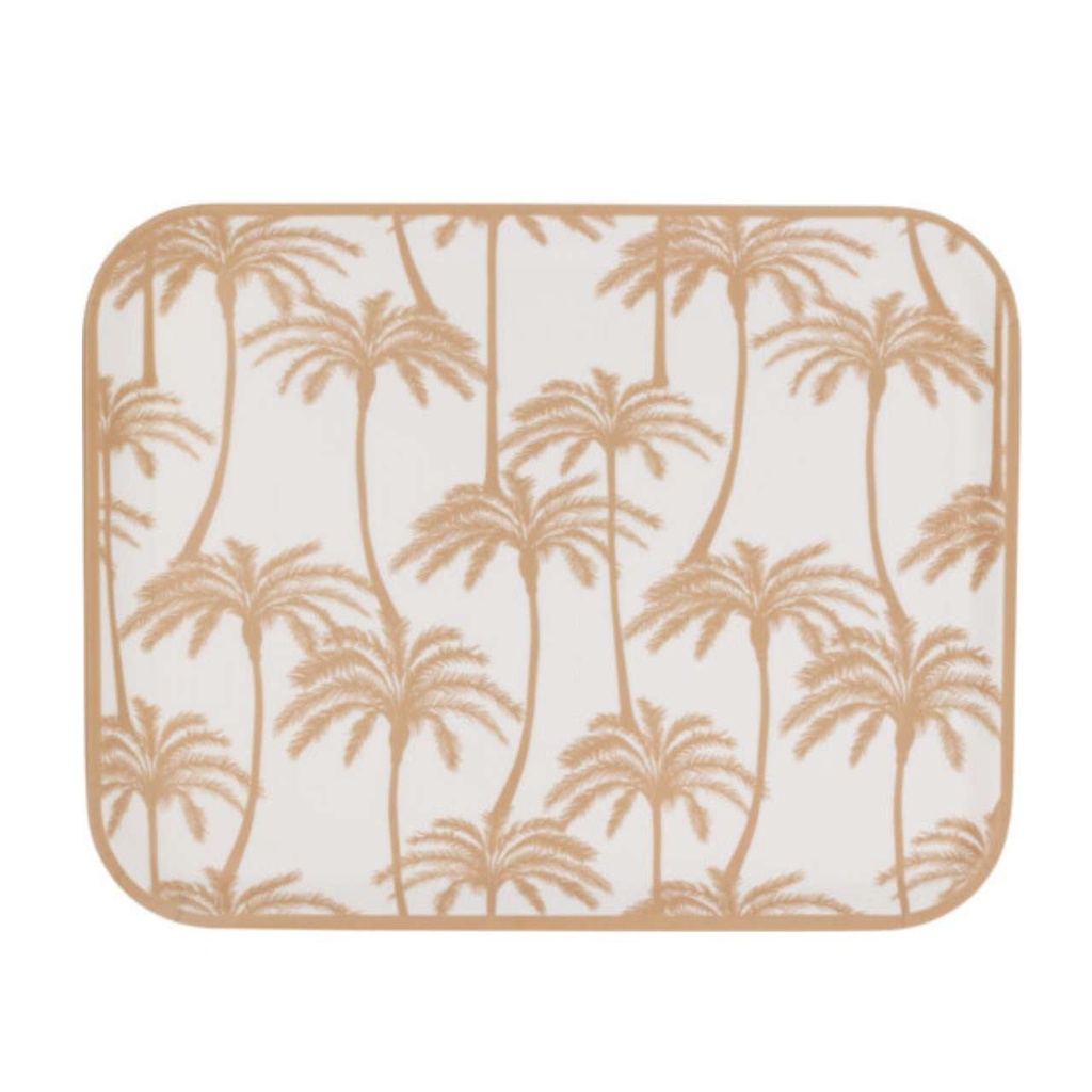 Plateau service mélamine rosé