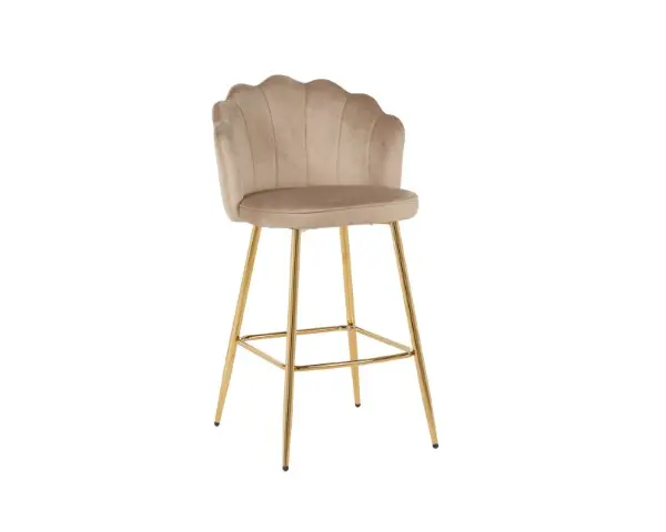 Chaise de bar Louna - Taupe