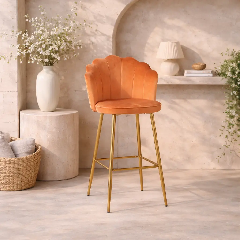Chaise de bar Louna - Rouille